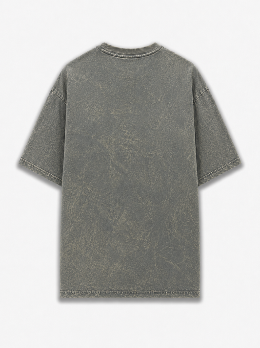 GREY ACID WASH OVERSIZED UNISEX T-SHIRT