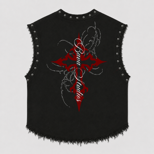 CONFESSION UNISEX BLACK VEST (BOXYFIT)