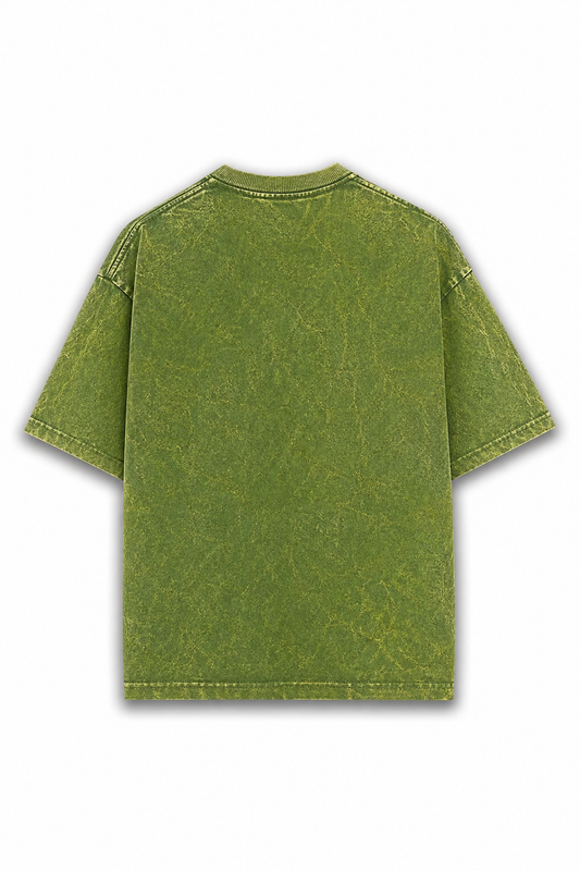 GREEN ACID WASH OVERSIZED UNISEX T-SHIRT