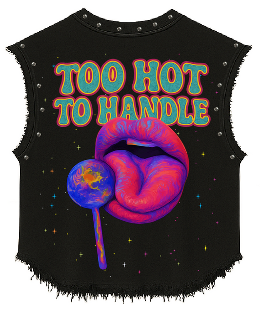 TOO HOT HANDLE UNISEX BLACK VEST (BOXYFIT)