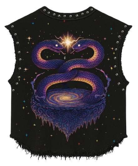 PSYCHIC UNISEX BLACK VEST (BOXYFIT)