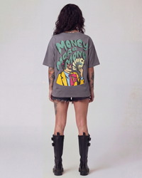 More Money Oversized Grey Unisex T-shirt