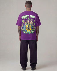 Money Club Oversized Purple Unisex T-shirt