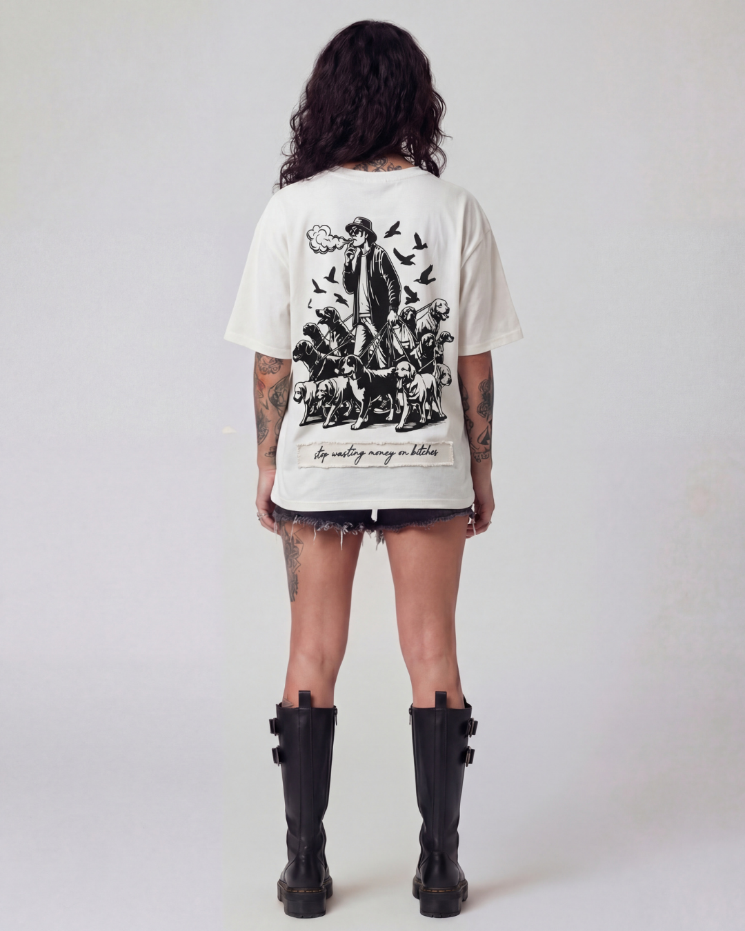 Discipline>Motivation Oversized Offwhite Unisex T-shirt
