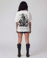 Discipline>Motivation Oversized Offwhite Unisex T-shirt