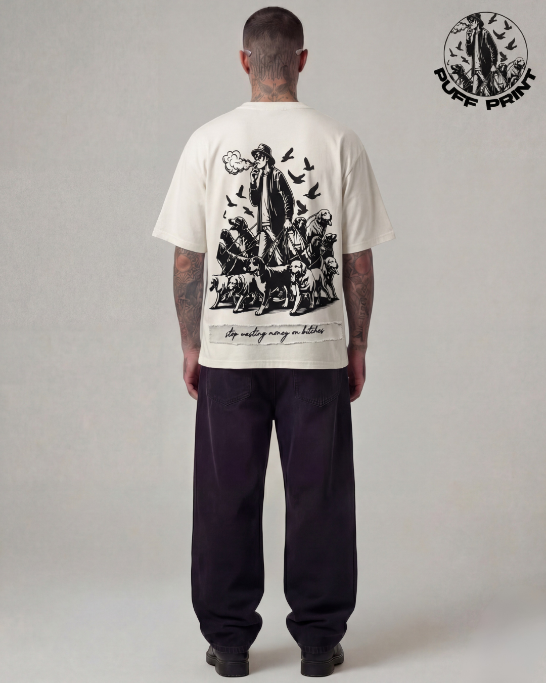 Discipline>Motivation Oversized Offwhite Unisex T-shirt