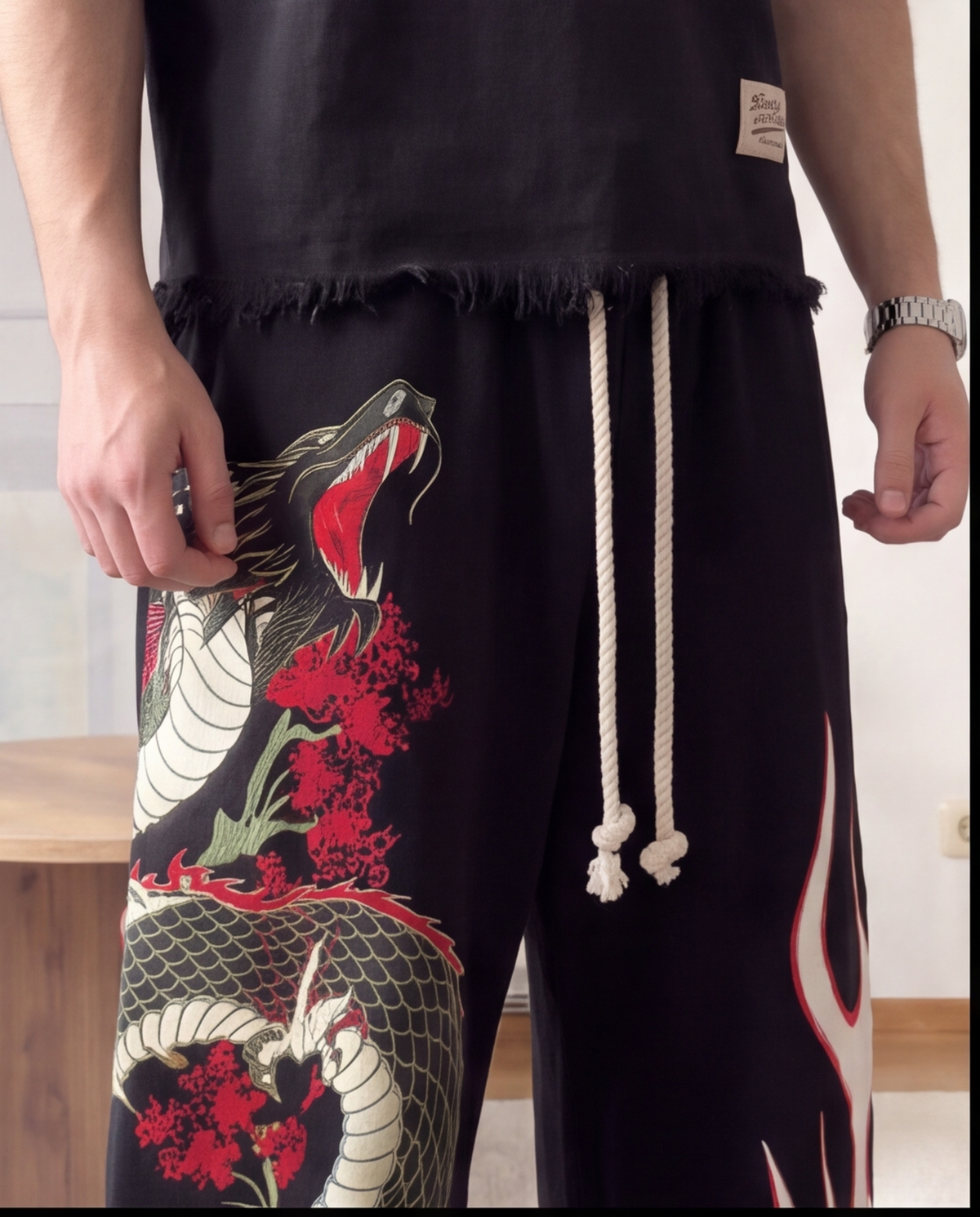 Vest & Dragon Sweatpants