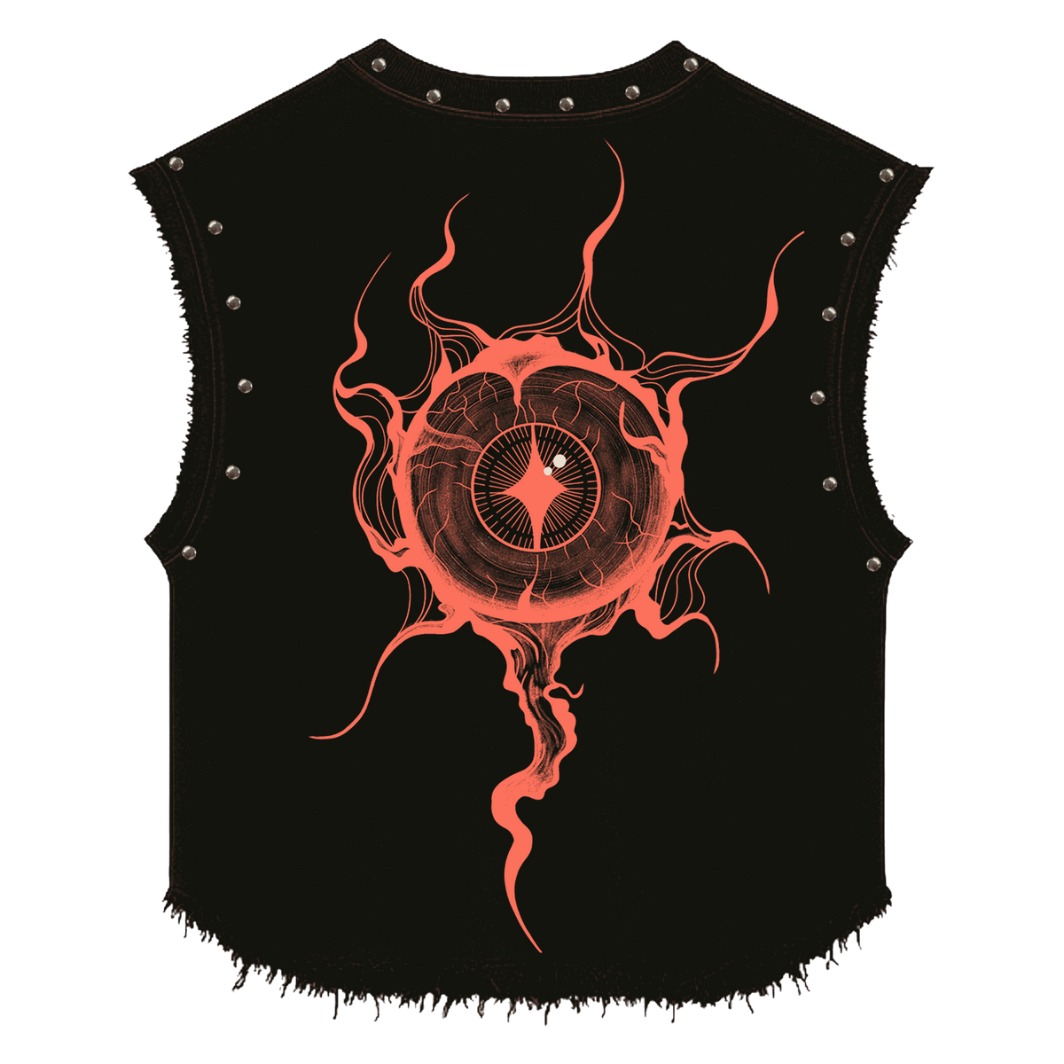 REBIRTH UNISEX BLACK VEST (BOXYFIT)