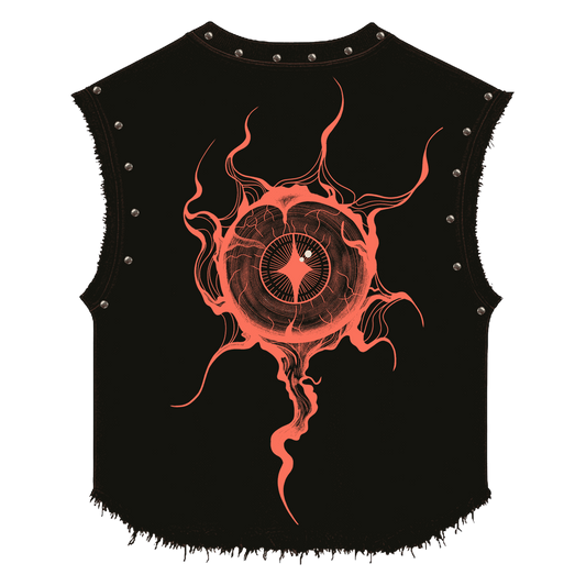 REBIRTH UNISEX BLACK VEST (BOXYFIT)