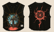 REBIRTH UNISEX BLACK VEST (BOXYFIT)