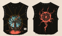 REBIRTH UNISEX BLACK VEST (BOXYFIT)