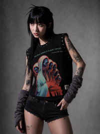AWAKENDED UNISEX BLACK VEST (BOXYFIT)