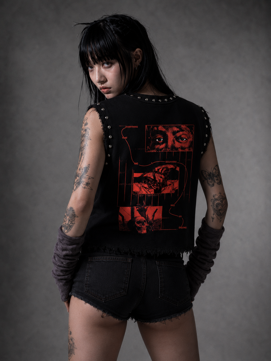 AWAKENDED UNISEX BLACK VEST (BOXYFIT)