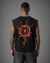 REBIRTH UNISEX BLACK VEST (BOXYFIT)