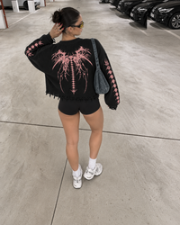 THE LAST SERAPH UNISEX BLACK SWEATSHIRT (BOXYFIT)