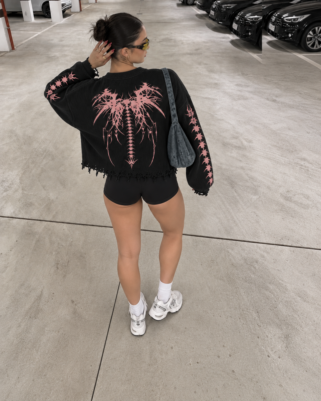 THE LAST SERAPH UNISEX BLACK SWEATSHIRT (BOXYFIT)
