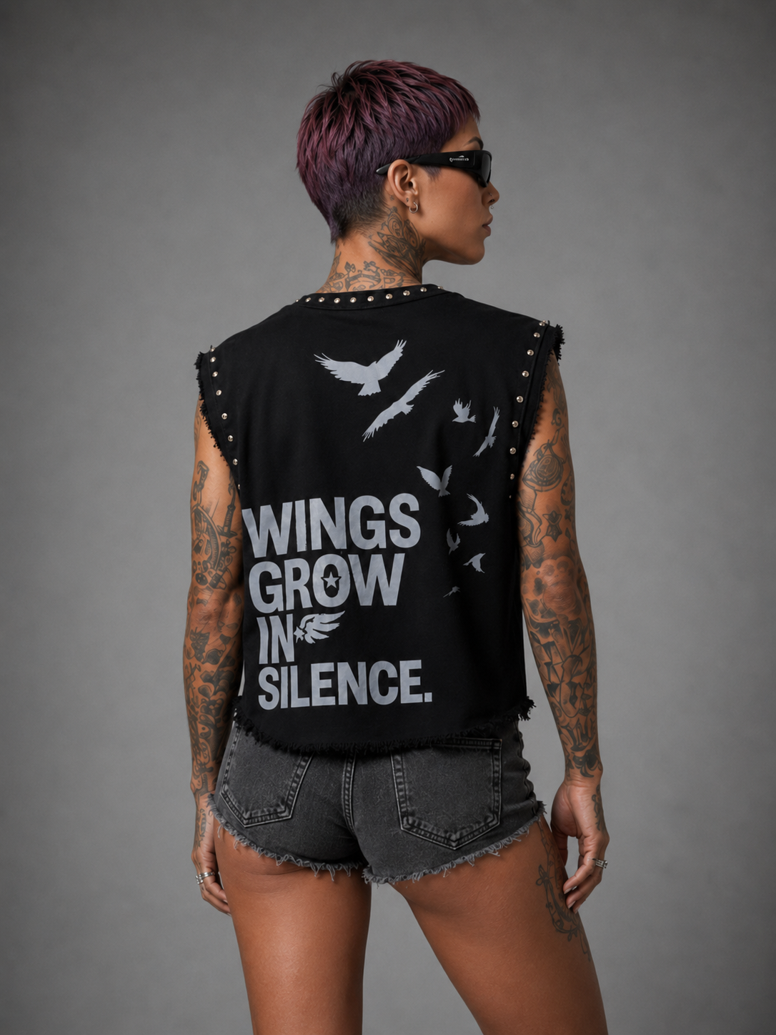 TRAPPED SOUL UNISEX BLACK VEST (BOXYFIT)