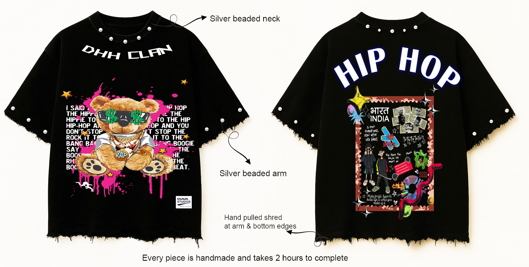 DHH OVERSIZE OVERSIZE UNISEX BLACK TSHIRT (BOXYFIT)
