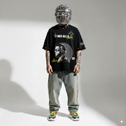 KARAN AUJLA UNISEX BLACK TSHIRT ( BOXYFIT)