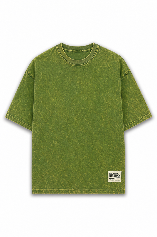 GREEN ACID WASH OVERSIZED UNISEX T-SHIRT