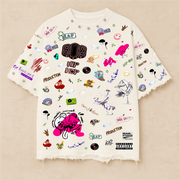 HIP-HOP SYMPHONY OVERSIZE UNISEX OFF-WHITE TSHIRT (BOXYFIT)