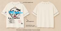 KALAKAAR OVERSIZE UNISEX OFF-WHITE TSHIRT (BOXYFIT)
