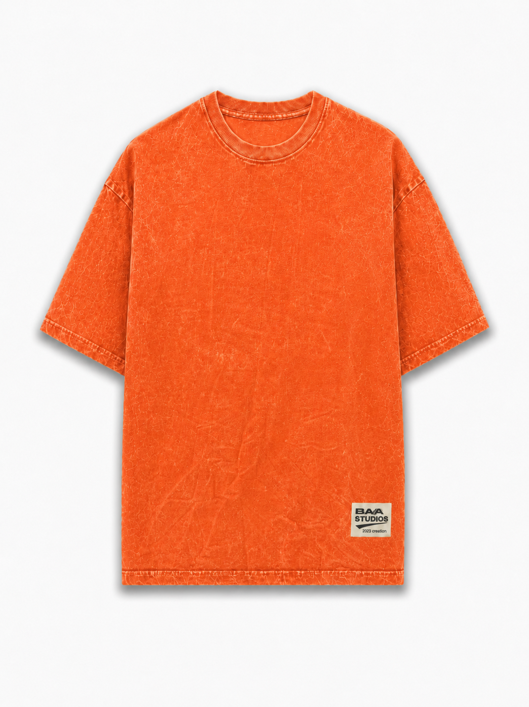 ORANGE ACID WASH OVERSIZED UNISEX T-SHIRT