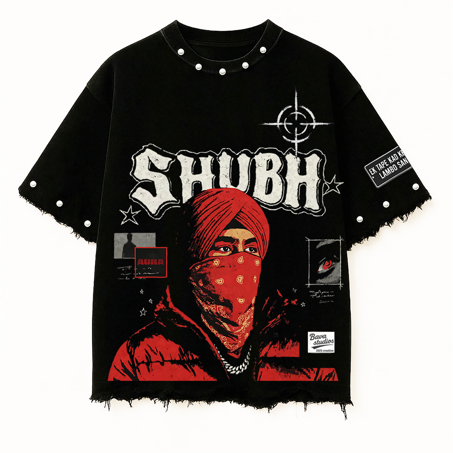 SHUBH OVERSIZE UNISEX BLACK TSHIRT (BOXYFIT)