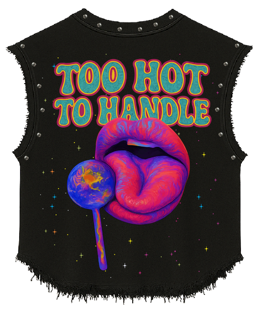 TOO HOT HANDLE UNISEX BLACK VEST (BOXYFIT)