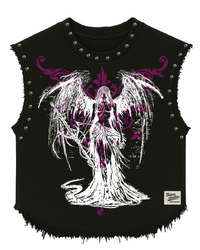 FALLEN ANGEL UNISEX BLACK VEST (BOXYFIT)