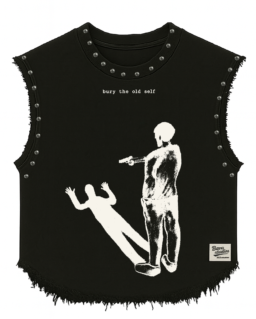 BURY THE OLD SELF UNISEX BLACK VEST (BOXYFIT)