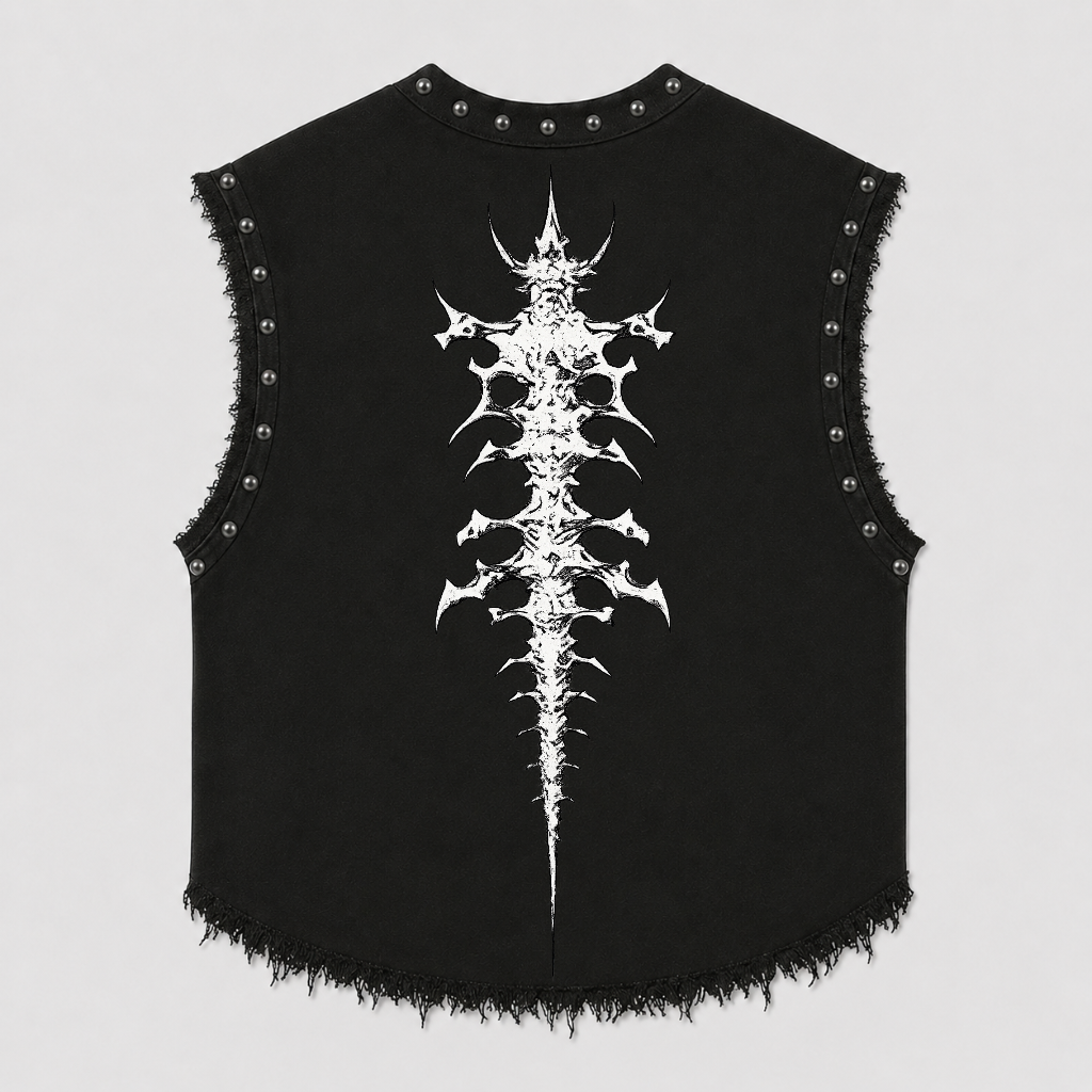 REST IN ECSTASY UNISEX BLACK VEST (BOXYFIT)