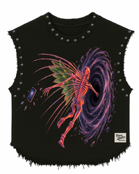 ENTER THE PORTAL UNISEX BLACK VEST (BOXYFIT)