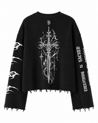 ENTER THE PORTAL UNISEX BLACK SWEATSHIRT (BOXYFIT)