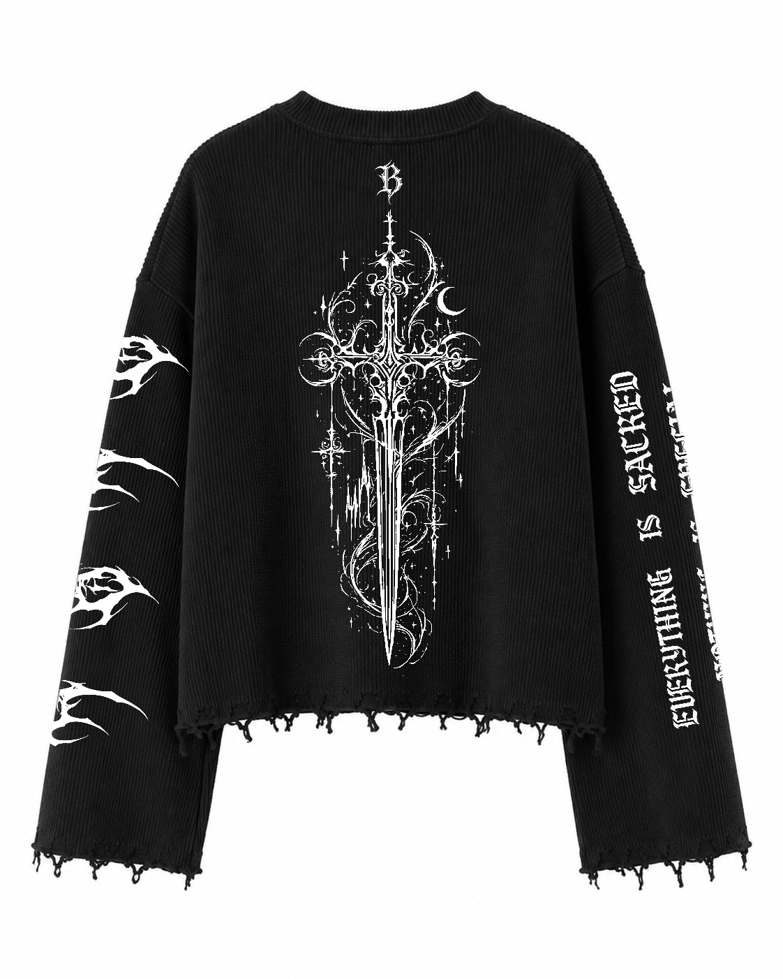 ENTER THE PORTAL UNISEX BLACK SWEATSHIRT (BOXYFIT)