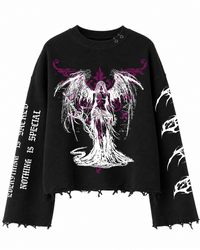 ENTER THE PORTAL UNISEX BLACK SWEATSHIRT (BOXYFIT)