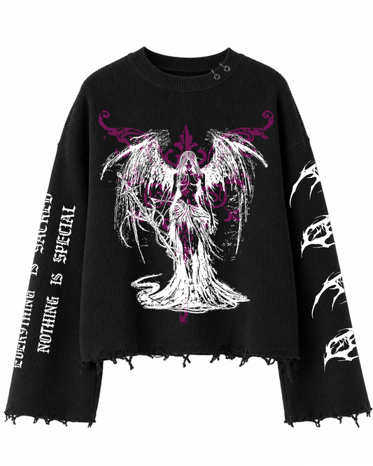 ENTER THE PORTAL UNISEX BLACK SWEATSHIRT (BOXYFIT)