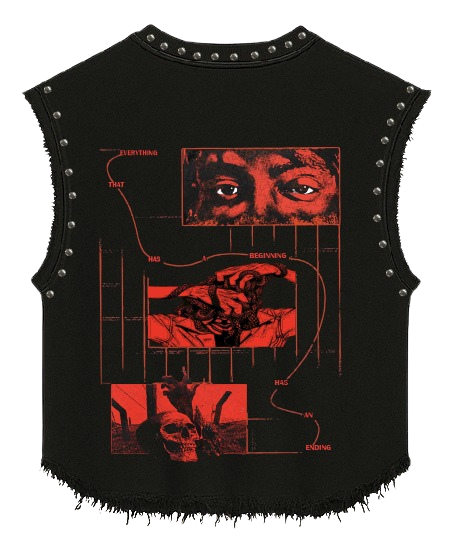 AWAKENDED UNISEX BLACK VEST (BOXYFIT)