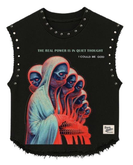 AWAKENDED UNISEX BLACK VEST (BOXYFIT)