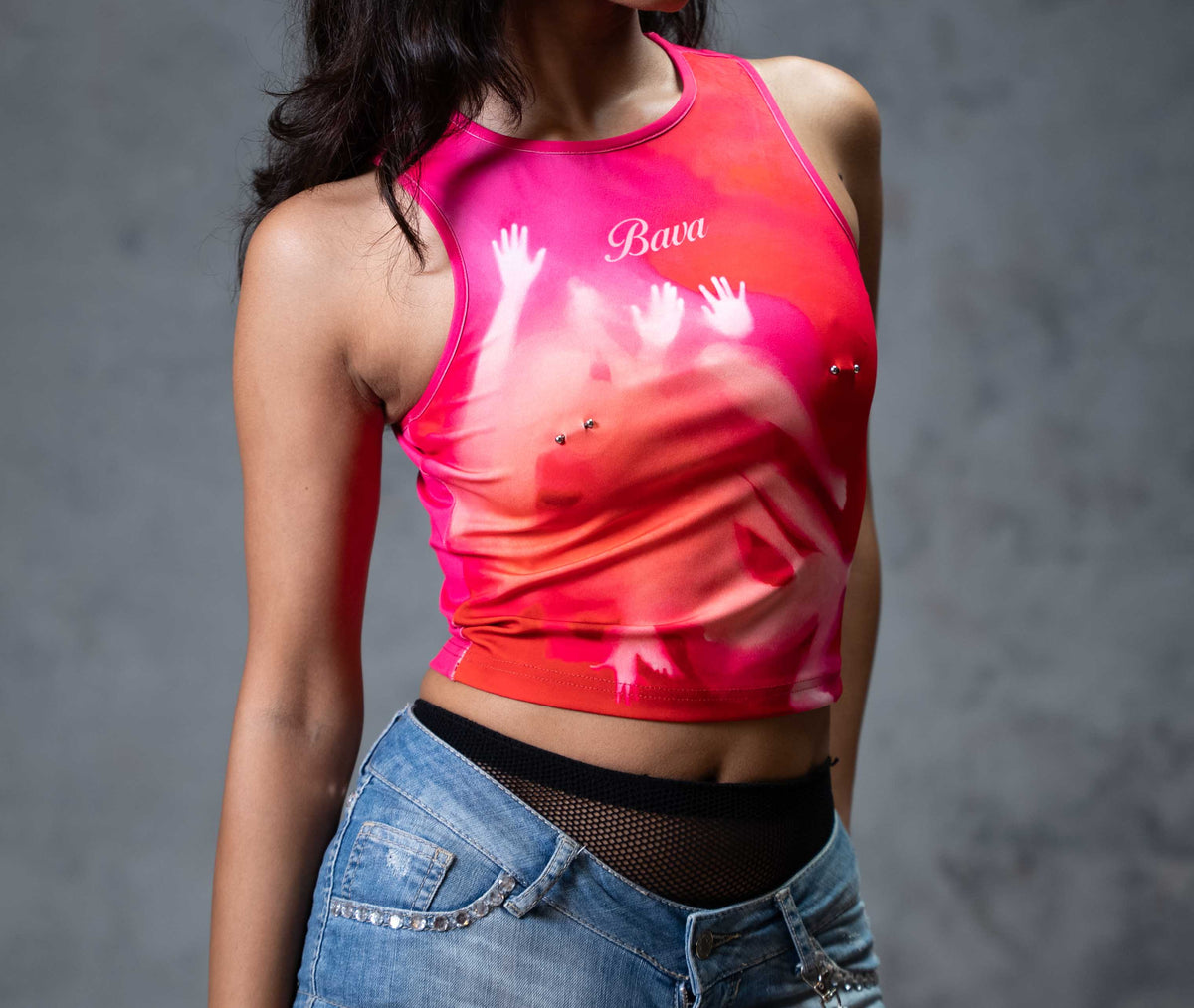 Trapped Soul Pink Cotton Crop top