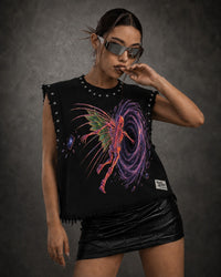 ENTER THE PORTAL UNISEX BLACK VEST (BOXYFIT)