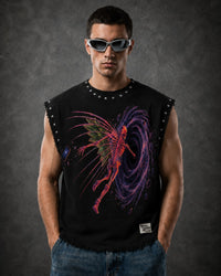 ENTER THE PORTAL UNISEX BLACK VEST (BOXYFIT)