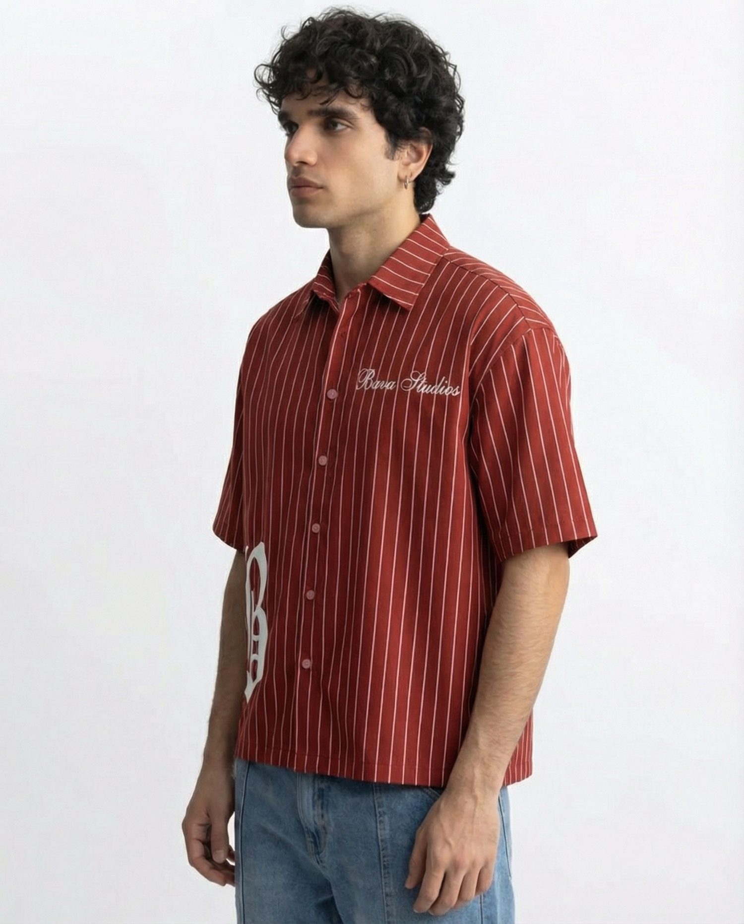 Sinner Society Red Oversize Shirt (Boxy fit)