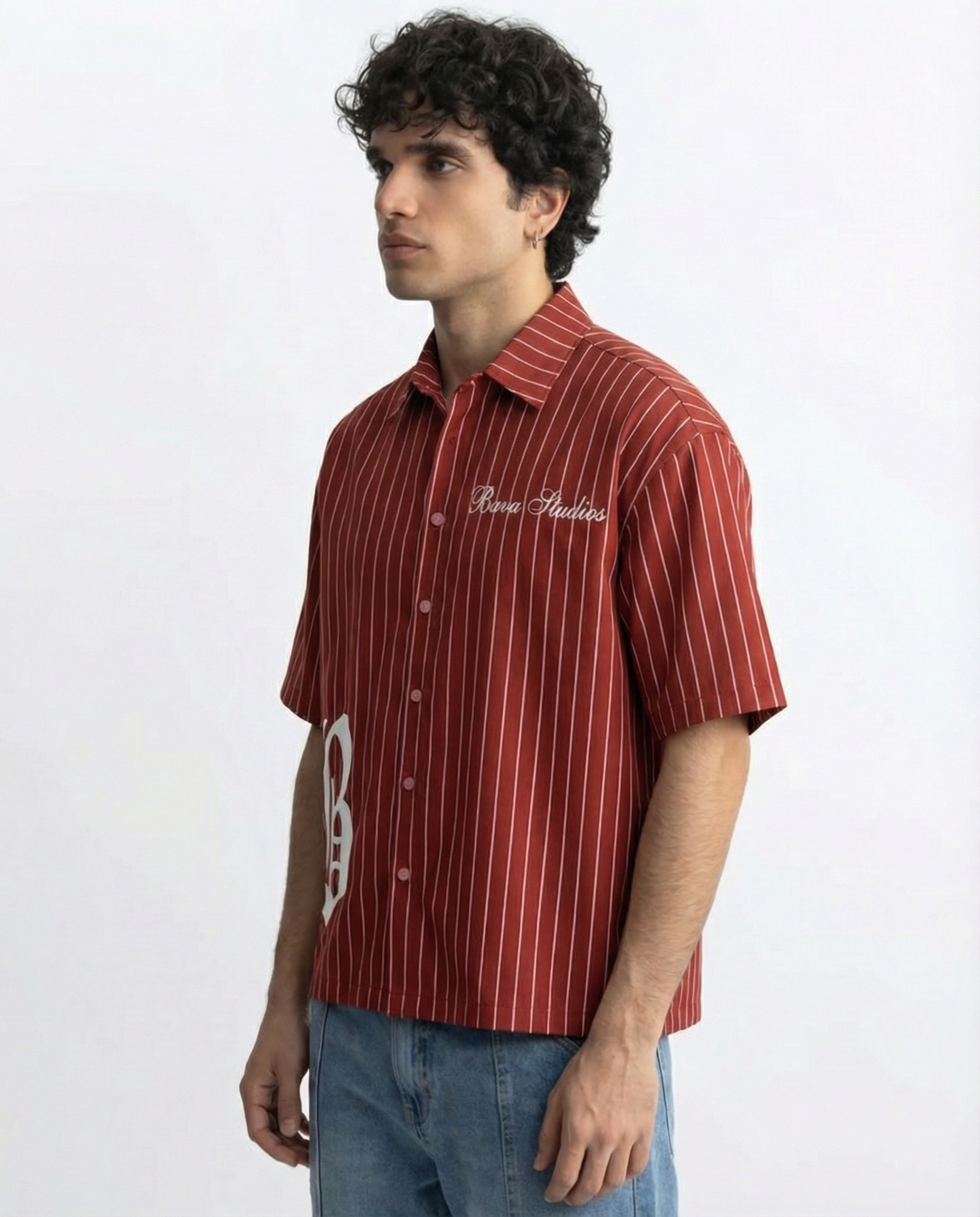 Sinner Society Red Oversize Shirt (Boxy fit)