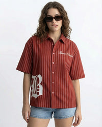 Sinner Society Red Oversize Shirt (Boxy fit)
