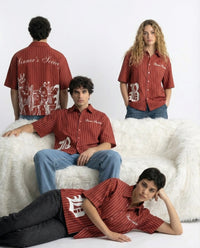 Sinner Society Red Oversize Shirt (Boxy fit)