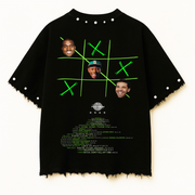 POP ICONS OVERSIZE UNISEX BLACK TSHIRT (BOXYFIT)
