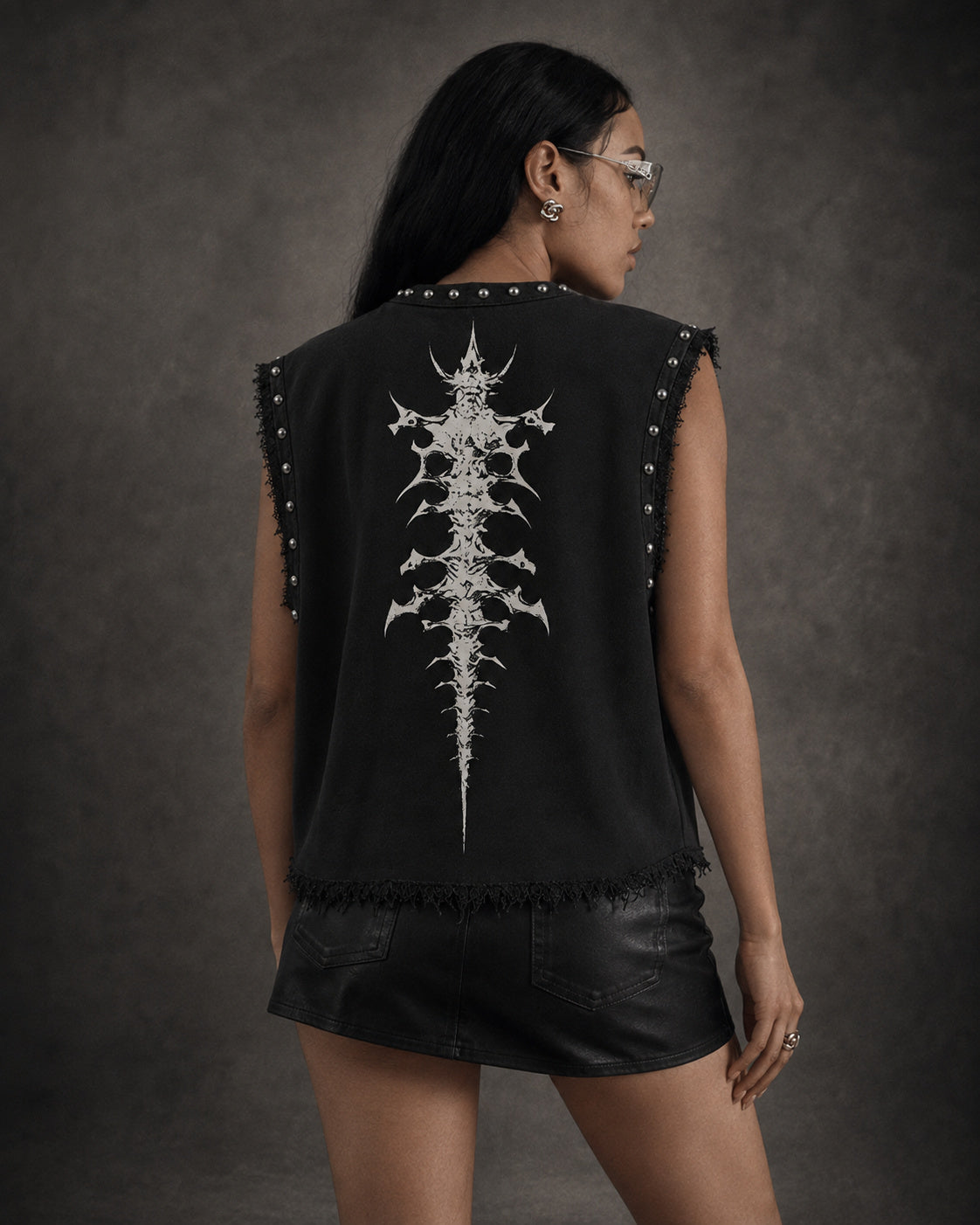 REST IN ECSTASY UNISEX BLACK VEST (BOXYFIT)
